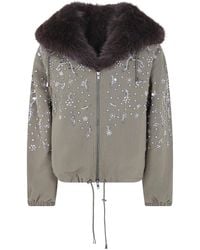 DR. HOPE - "Soleil Bright" Canvas And Fur Jacket - Lyst