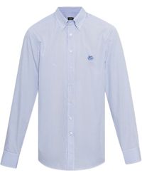 Etro - Striped Button-Up Shirt - Lyst