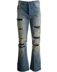 Amiri - Destroyed Straight Flare Jean - Lyst