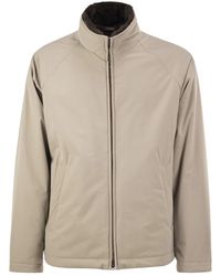 Herno - Padded Technical Jacket With Stand Collar And Faux Fur Lining - Lyst