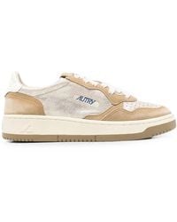 Autry - Medalist Metallic-Effect Panelled Sneakers - Lyst