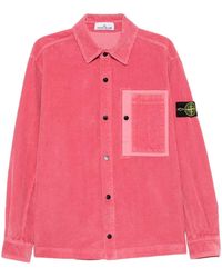 Stone Island - Compass-Motif Corduroy Shirt Jacket - Lyst