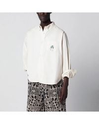 Brain Dead - Ivory Button-Down Cotton Shirt - Lyst