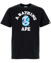A Bathing Ape - Abc Camo College Tee M - Lyst