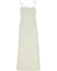 Jil Sander - Ivory Viscose Blend Dress - Lyst