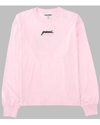 Ganni - Organic & Recycled Cotton T-Shirt - Lyst