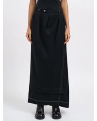 Marc Le Bihan - Long Wool Skirt - Lyst