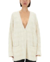 Balenciaga - Oversized Jacquard Faux Fur Cardigan - Lyst
