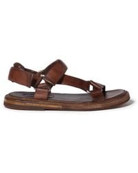 Miu Miu - Touch-Strap Leather Sandals - Lyst