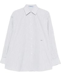 Prada - Double-Stripe Cotton Poplin Shirt - Lyst