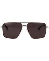 McQueen - Metal Sunglasses - Lyst