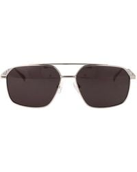 McQueen - Metallic Sunglasses - Lyst