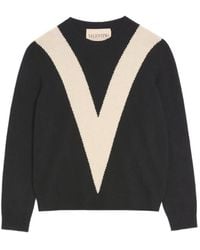 Valentino - Wool Crewneck Sweater - Lyst