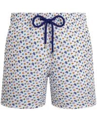Vilebrequin - Swim Shorts With Multicolour Micro Turtle Print - Lyst