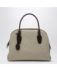 The Row - Two-Tone Canvas And Leather India 12.00 Handbag - Lyst