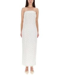 ROTATE BIRGER CHRISTENSEN - Rotate Birger Christensen Long Dress With Beads - Lyst