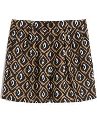 Max Mara - Geometric Patterned Shorts - Lyst