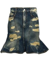 Marc Jacobs - 'The Rip And Repair Straight Jean' Skirt - Lyst