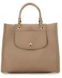 Longchamp - Handbag With Embossed Logo On The Front And Adjustable And Removable Shoulder Strap - Lyst