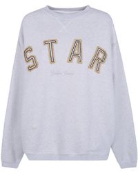 Golden Goose - "Star" Oversize Crewneck Heavy Fleece Destroyed Wash - Lyst