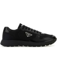 Prada - Nylon And Leather Sneakers - Lyst