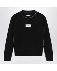 MM6 by Maison Margiela - Wool-Blend Sweater With Contrast Trim - Lyst