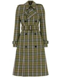 Burberry - Embroidered Stretch Linen Trench Coat - Lyst