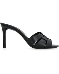 Saint Laurent - Tribute Leather Mules - Lyst