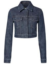 Fendi - Ff Cropped Denim Jacket - Lyst