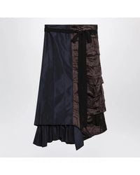 Prada - Patchwork Faille Wrap Skirt - Lyst
