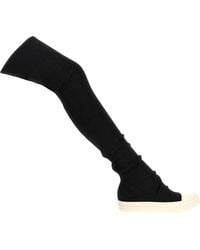 Rick Owens - 'High Sock Sneaks' Denim Boots - Lyst