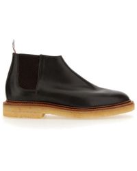 Thom Browne - Calf Skin Crepe Sole Mid Top Chelsea Boot - Lyst