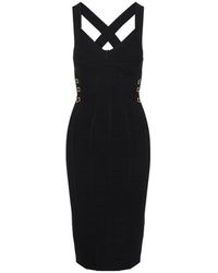 Elisabetta Franchi - Shaping Viscose Midi Dress - Lyst