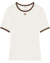 Courreges - T-Shirt With Contrasting Trim - Lyst
