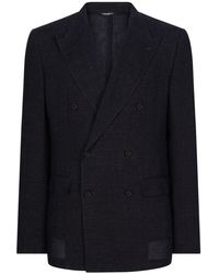 Dolce & Gabbana - Linen Double-Breasted Jacket - Lyst