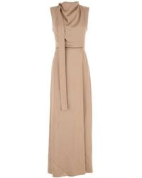 Fendi - Satin Long Dress - Lyst
