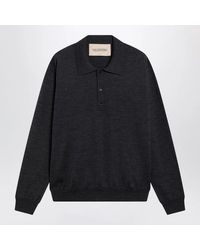 Valentino Garavani - Wool Polo Shirt With Vlogo Embroidery - Lyst