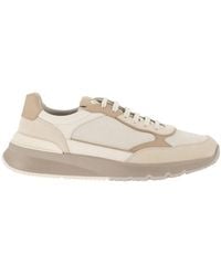 Brunello Cucinelli - Multicolour Leather And Suede Runner Sneakers - Lyst