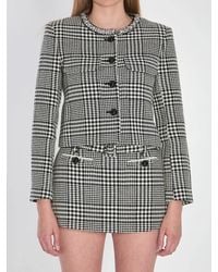 Self-Portrait - Jacket With Houndstooth Pattern - Lyst