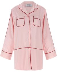 Off-White c/o Virgil Abloh - Jacquard Satin New Roxy Pajama Shirt - Lyst