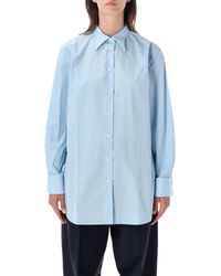 Prada - Oversized Cotton Button-Front Shirt - Lyst