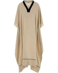 Agnona - V-Neck Kaftan Dress - Lyst