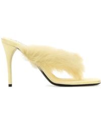 Alaïa - Pastel Leather Thong Mules - Lyst