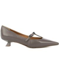 Chantal - Decollette With Strap, Leather With Heel - Lyst