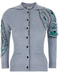 Moschino - 'Distressed Argyle' Cardigan - Lyst
