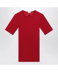 Versace - Wool T-Shirt With Embroidered Logo - Lyst