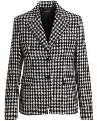 Versace - Tweed Wool Blazer Jacket - Lyst