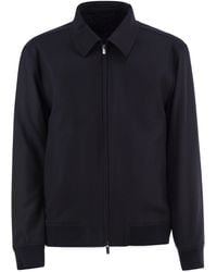 BOSS - Virgin Wool Blend Jacket With Zip - Lyst
