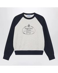 Prada - Natural/ Cotton Crewneck Sweatshirt - Lyst