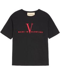 Valentino Garavani - Cotton T-Shirt With Made - Lyst